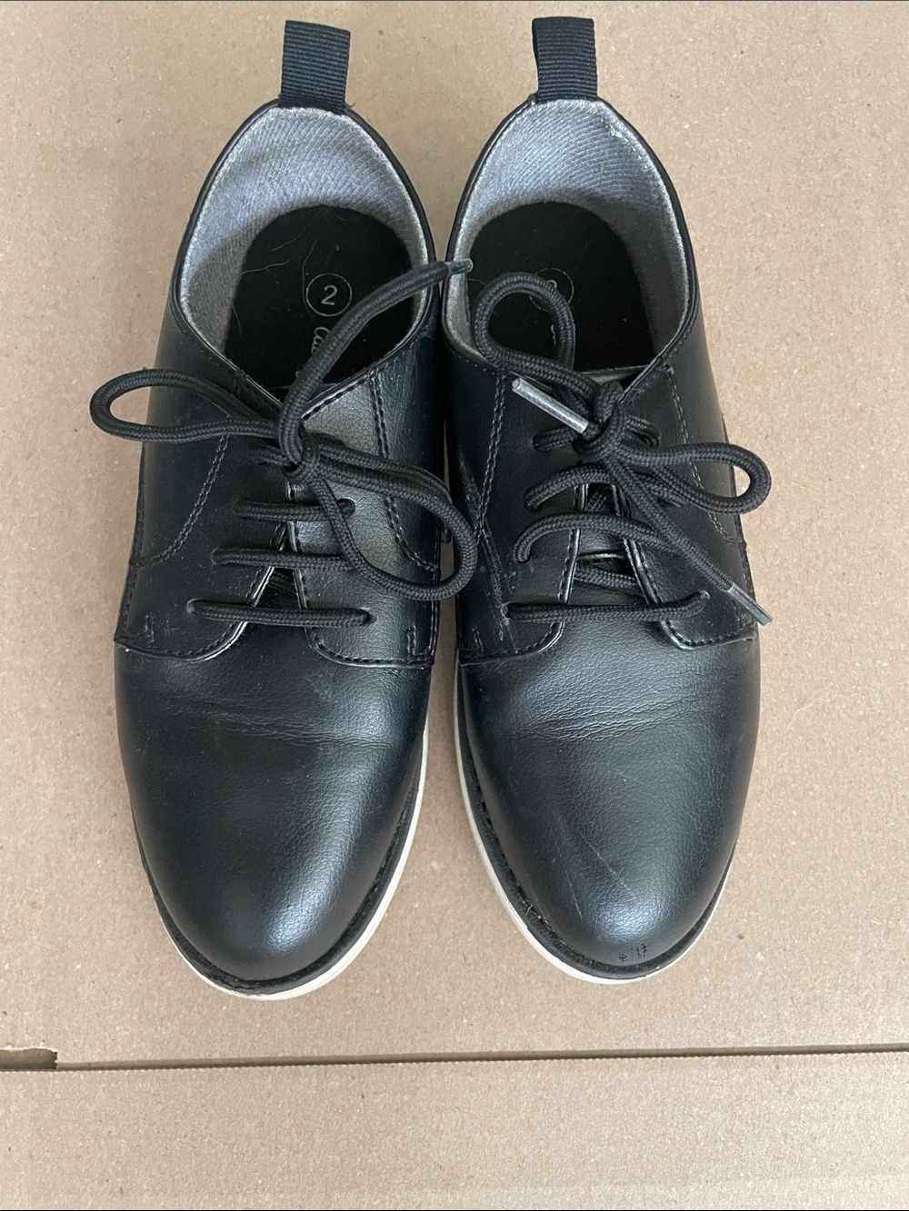 Cat & Jack Black Lace-Up Oxford Sneakers